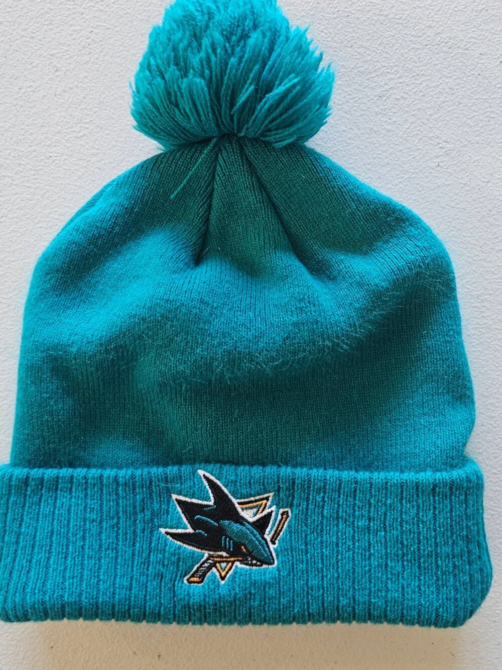 San Jose Sharks NHL Hockey Official Teal Knit Beanie Adidas Hat One Size